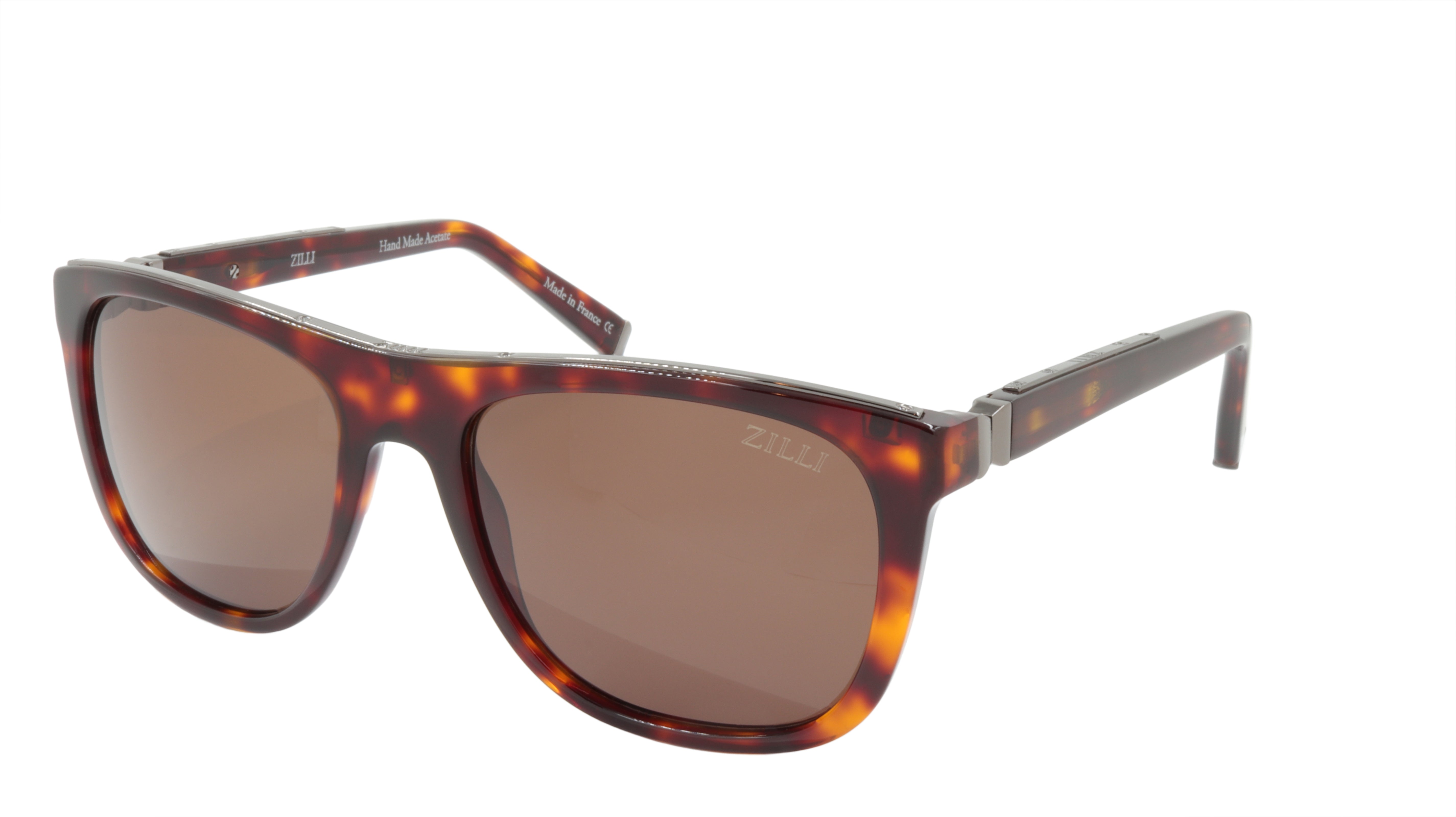ZILLI Titanium Acetate Polarized Sunglasses - Handmade in France - Model ZI 65004 C02 - UV Protection for Driving, Travel & Outdoor Activities