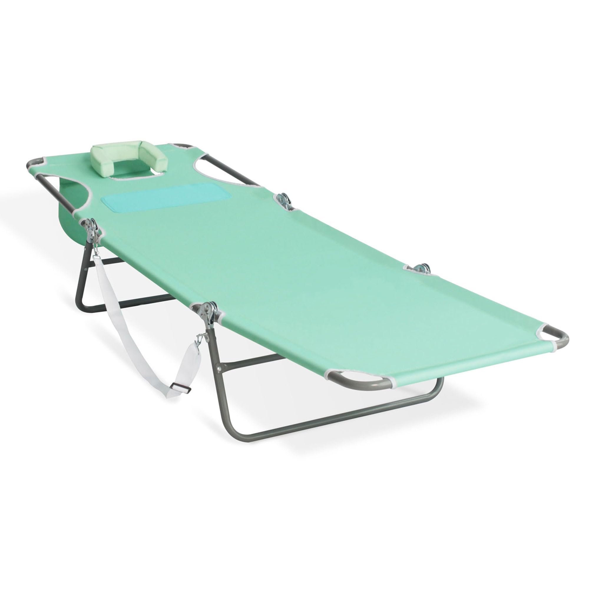 Premium Ostrich Chaise Lounge - Foldable Sunbathing Chair for Poolside, Beach & Outdoor Camping | Adjustable Reclining Backrest | Teal Blue | Perfect for Relaxing by the Pool, Beach Vacations & Backyard Lounging