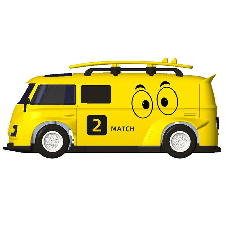 LDARC V64 Racing Van 1:64 Scale 2.4GHz RWD Remote Control RC Car with 4 Interchangeable Color Shells - High Speed Mini RC Vehicle for Kids & Adults, Perfect for Indoor Racing & Collectible Display