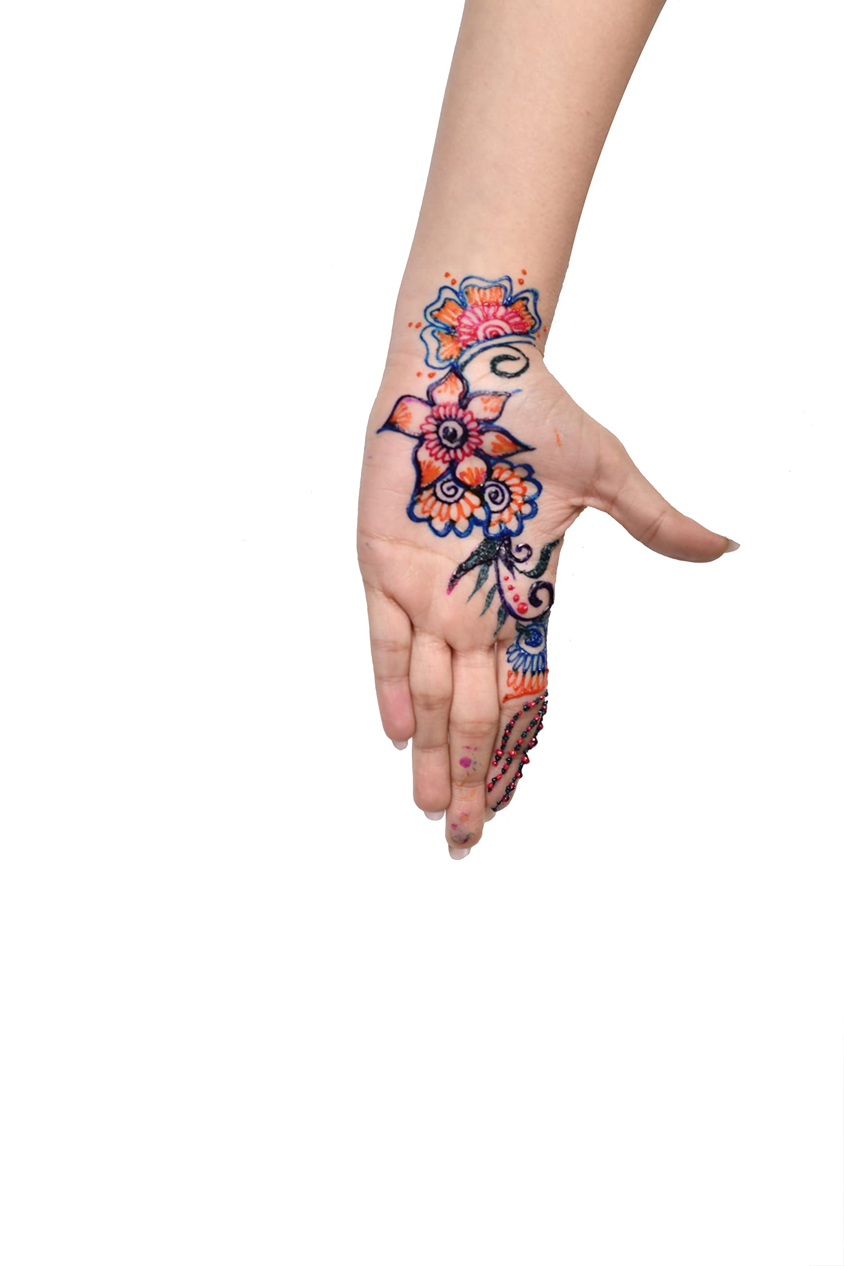 Kokila Chilly Magic Black Temporary Tattoo Cones - 36 Pack (35g Each) | 5-Minute Body Art | Perfect for Halloween, Cosplay & Festivals