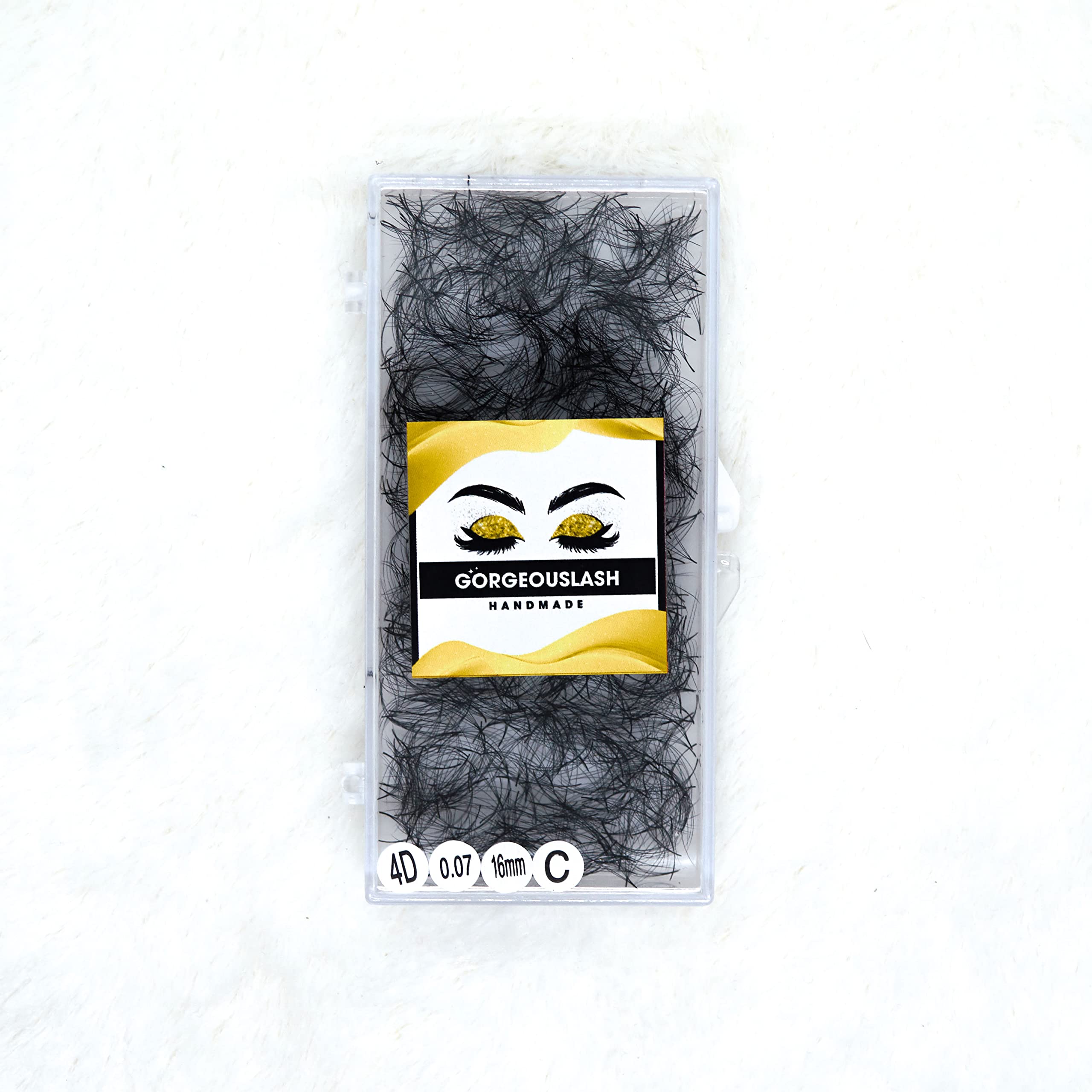 1000 Premade Lash Fans - Handmade Eyelash Extensions in 10D, 8D, 7D, 6D, 5D, 4D, 3D (4D Curl C, 16mm) - Perfect for Salon Professionals & DIY Lash Artists