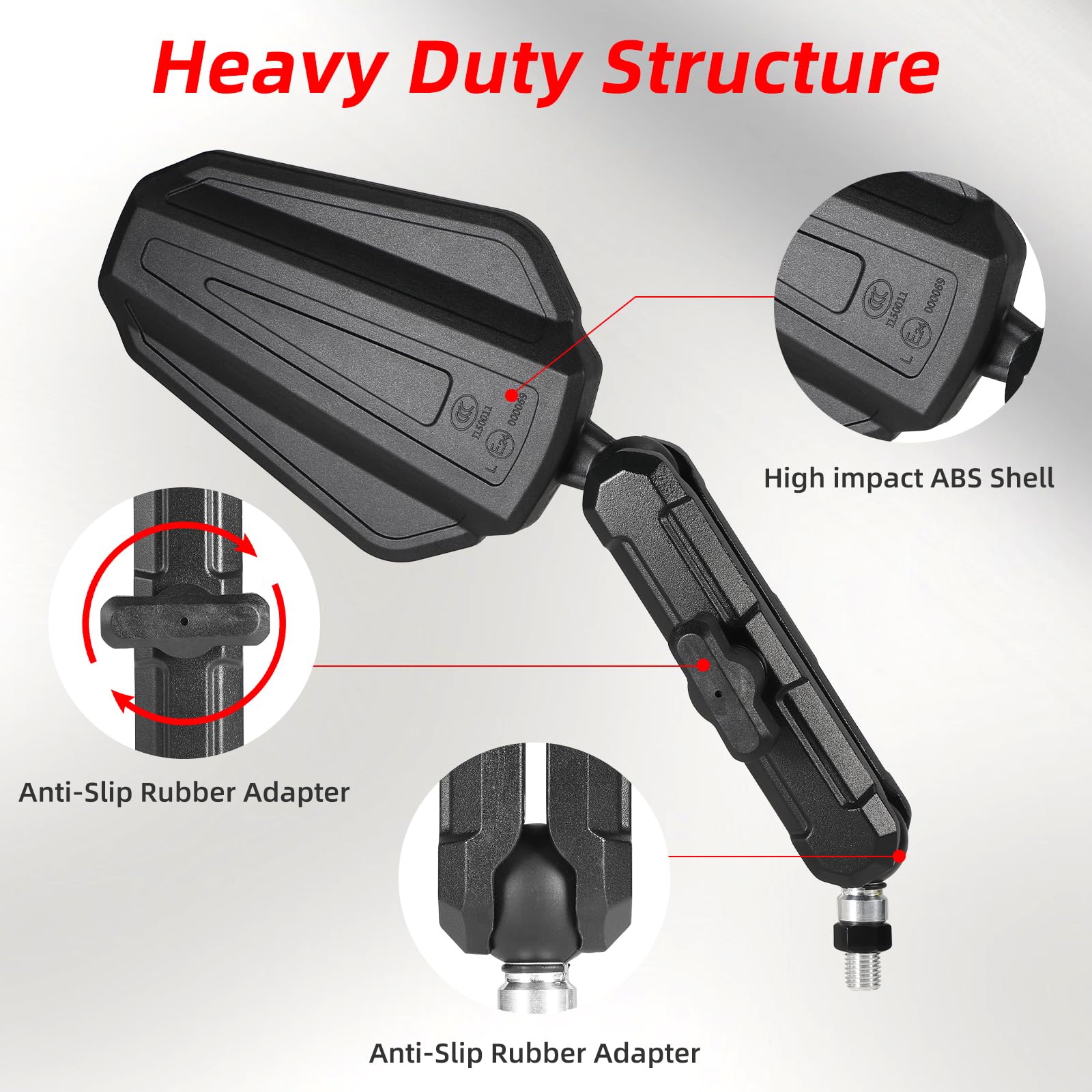 Adjustable Motorcycle Mirrors 7/8