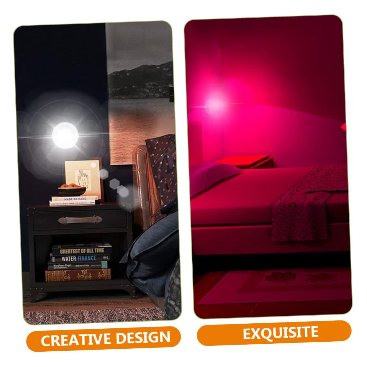 STOBAZA 2-Pack Rechargeable LED Night Lights for Bedroom - Dimmable Small Night Lamp for Kids, Nursery, Study Room & Hallway - Soft Glow for Safe Nighttime Navigation