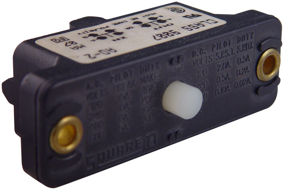 Square D by Schneider Electric 9007CO3 NEMA Snap Limit Switch - Basic Plunger, 2NO + 2NC Contacts, Panel Mount - Ideal for Industrial Control Panels & Machinery Safety Systems