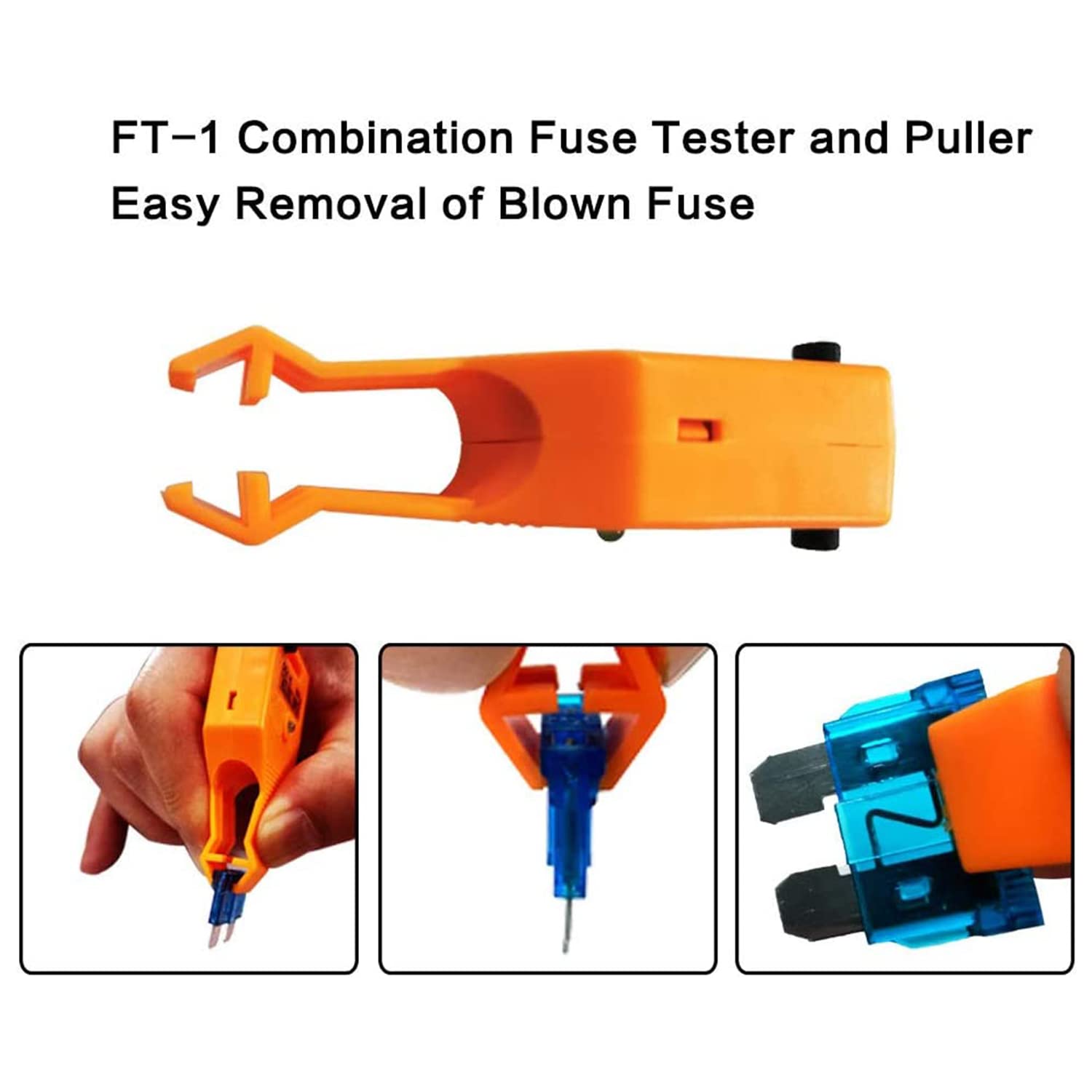 24V DC Automotive Fuse Tester & Puller Tool - Compatible with ATO/ATC/ATM Mini & Standard Blade Fuses & Glass Tube Fuses - Perfect for Car, Truck, Boat & RV Electrical System Maintenance