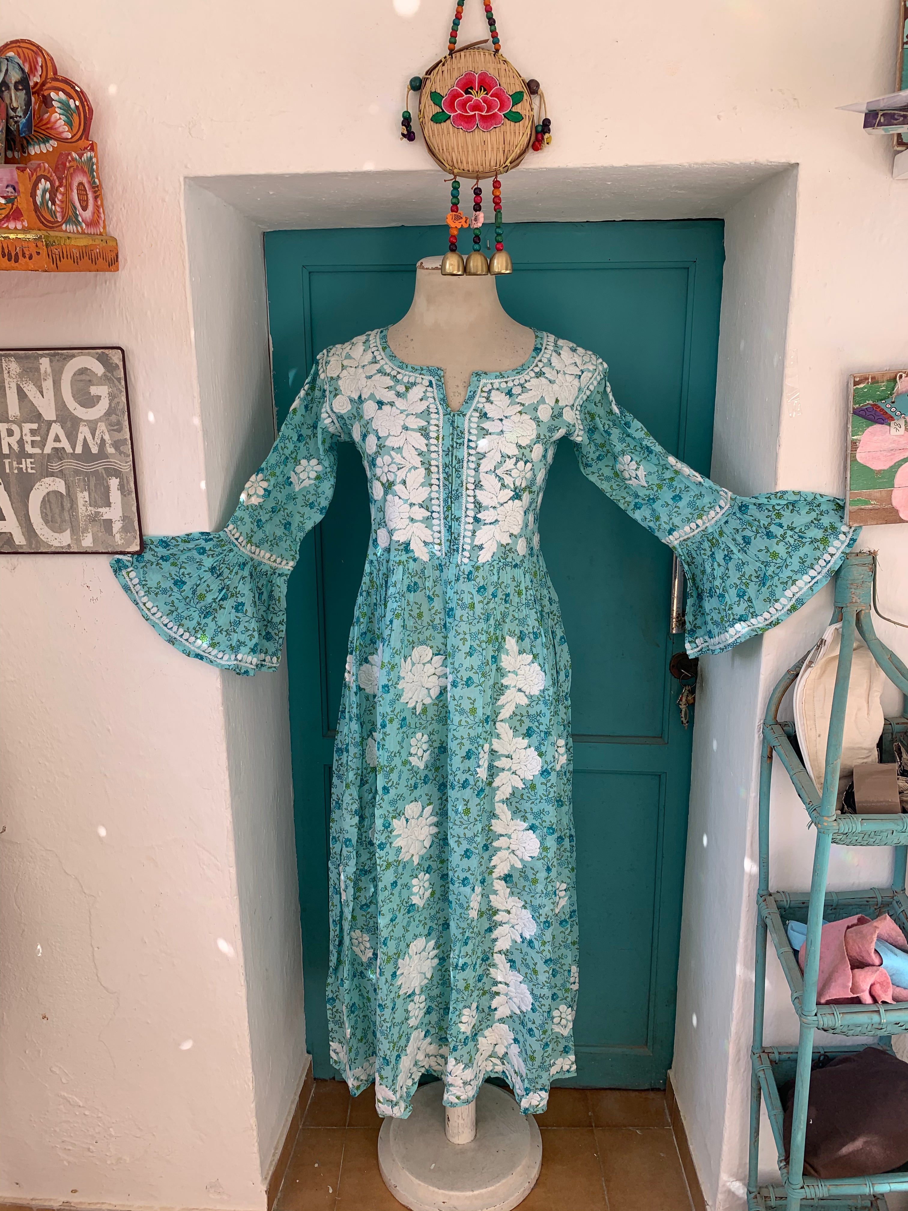 Tanit Ibiza Floral Dream Dress - Boho Chic Maxi Dress for Women | Perfect for Beach Vacations, Summer Parties & Festivals