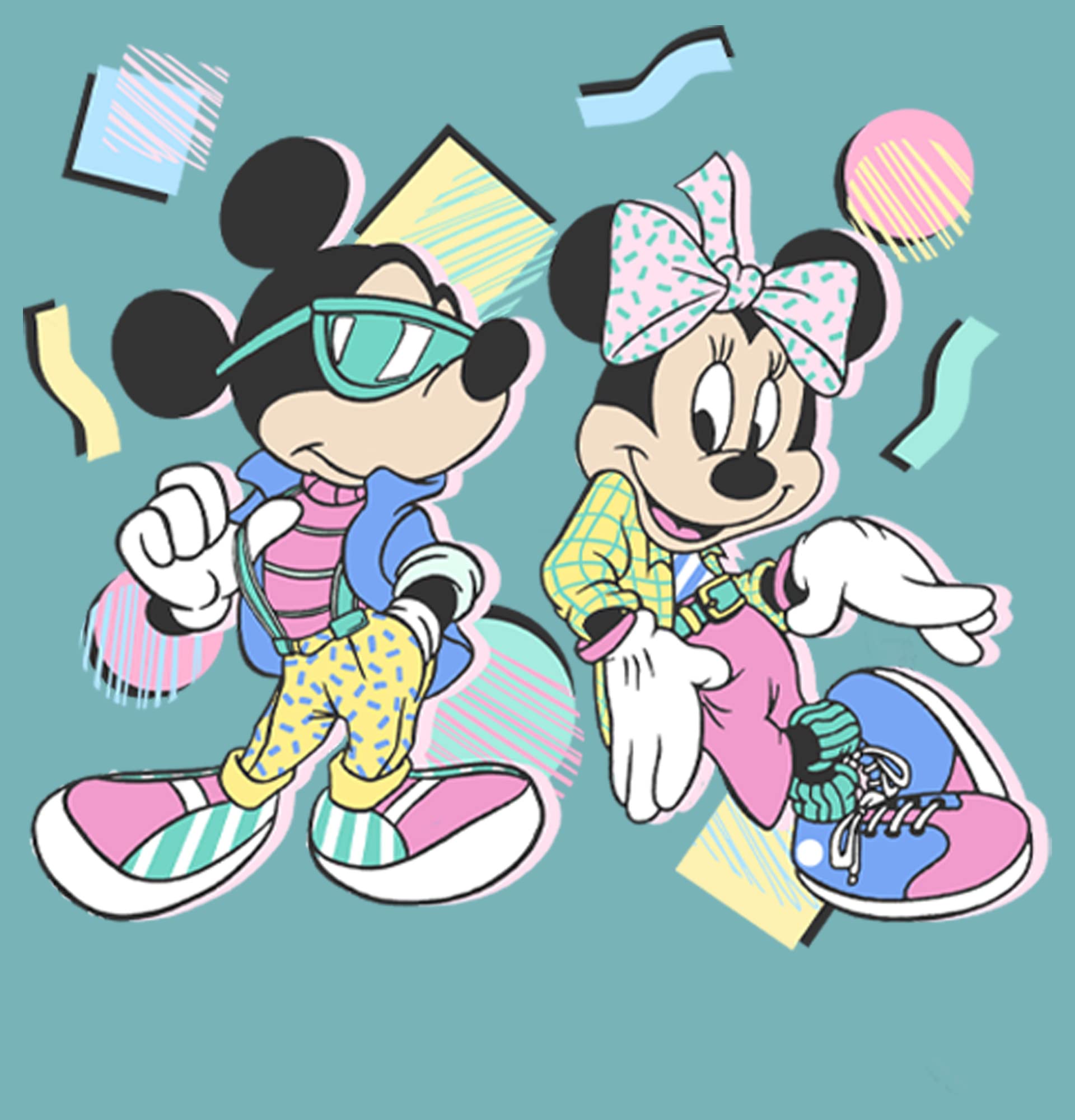 Disney Vintage 80s Minnie & Mickey Mouse Graphic T-Shirt for Women - Retro Cartoon Tee for Casual Wear, Disneyland Trips & Themed Parties