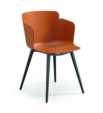 Midj Calla P M Q PP Chair - Modern Plastic Dining Chair for Home, Office, Restaurant & Outdoor Use