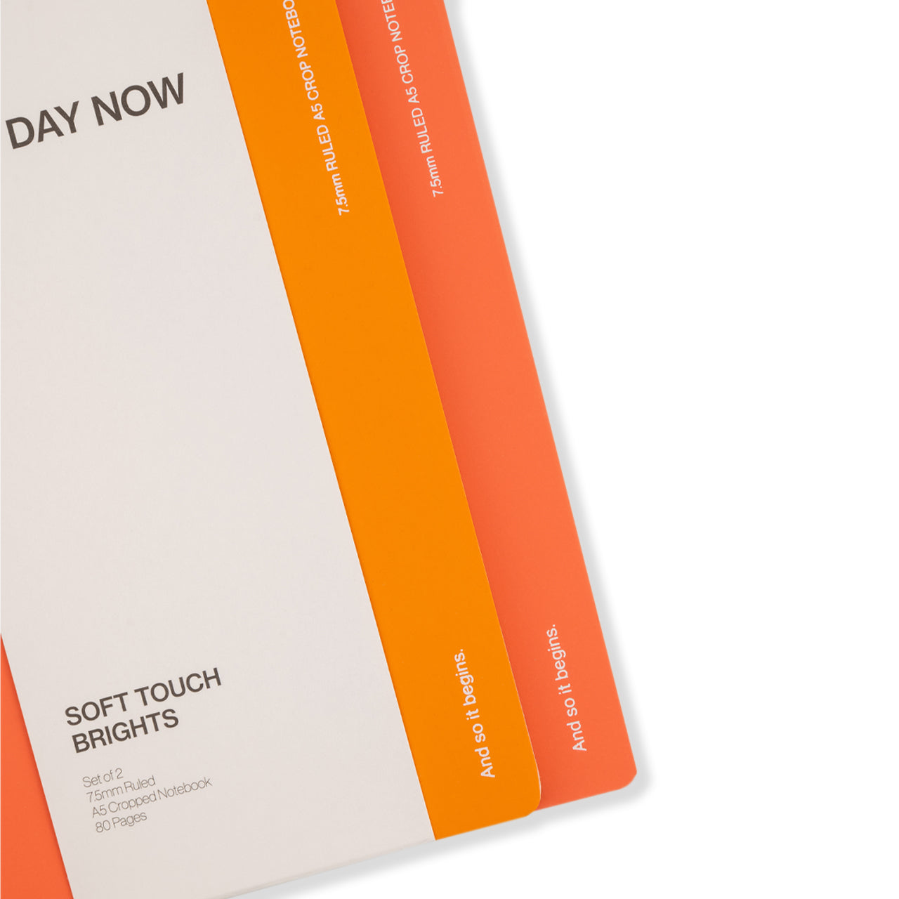 Soft Touch Notebook Set of 2 - Ruled A5 Cropped Journal for Writing, Note Taking & Sketching - Perfect for School, Office & Travel