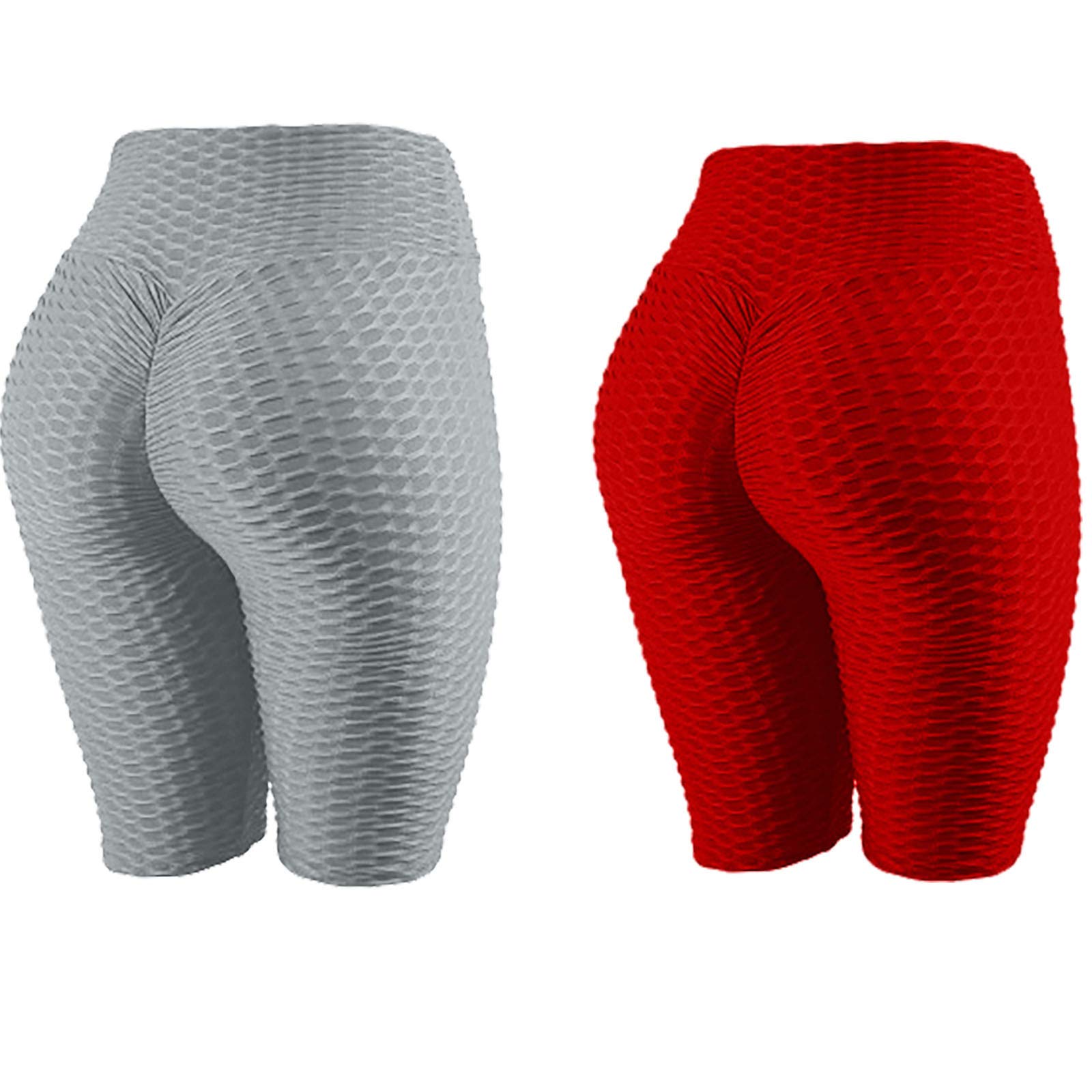 Posijego Women's High Waisted Workout Shorts - Summer & Fall Patchwork Athletic Shorts for Running, Yoga & Gym - 2022 Fashion Trend E0