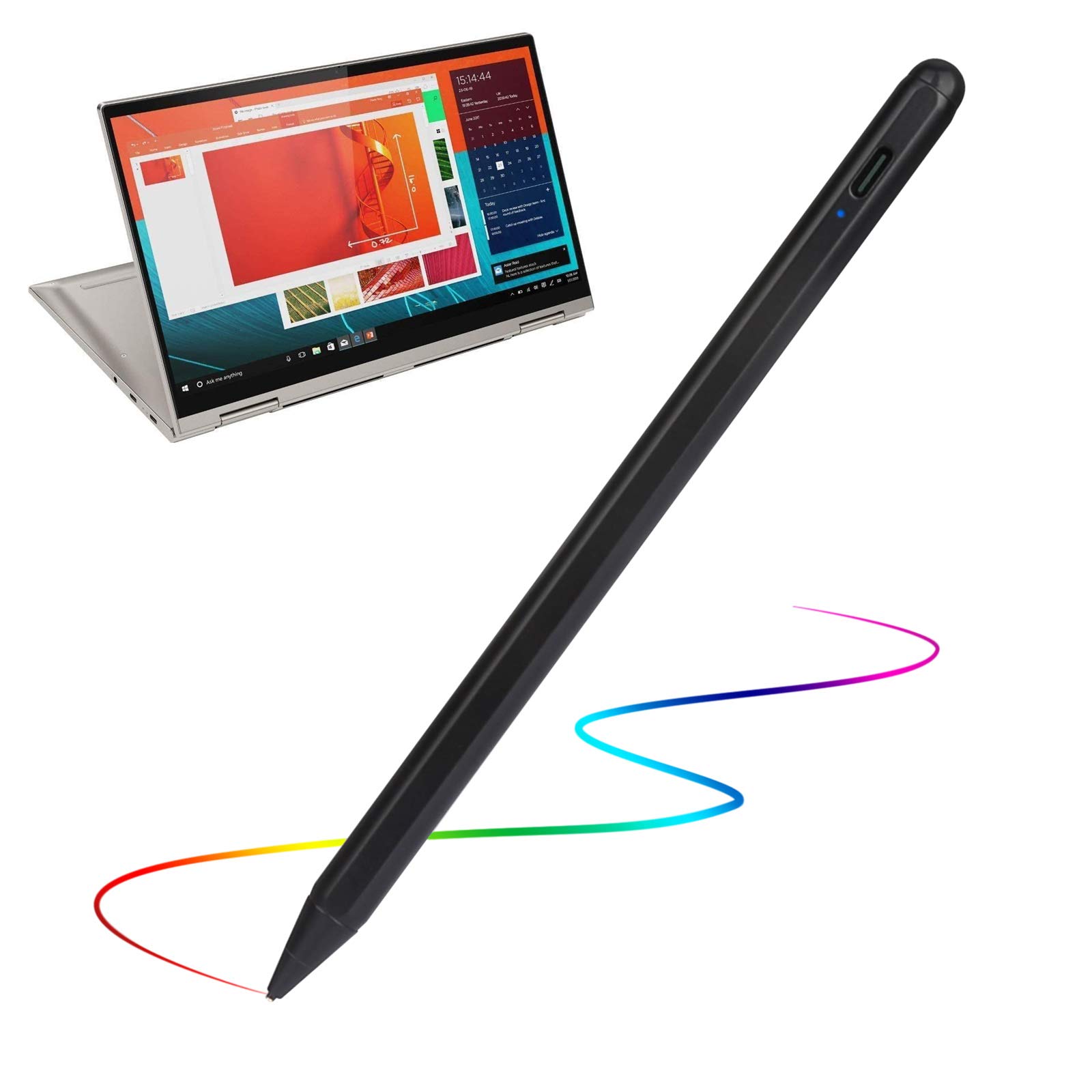 Evach High Sensitivity 1.5mm Ultra Fine Tip Stylus Pen for Lenovo Yoga - Digital Pencil with Capacitive Technology for Precise Writing & Drawing (Black) | Perfect for Note-Taking, Sketching & Tablet Use
