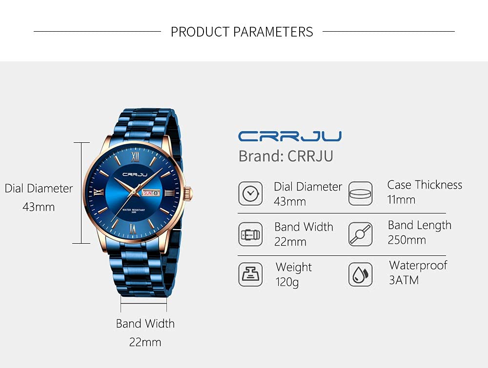 Luxury Men's Stainless Steel Watch - Business Chronograph for Office & Formal Events