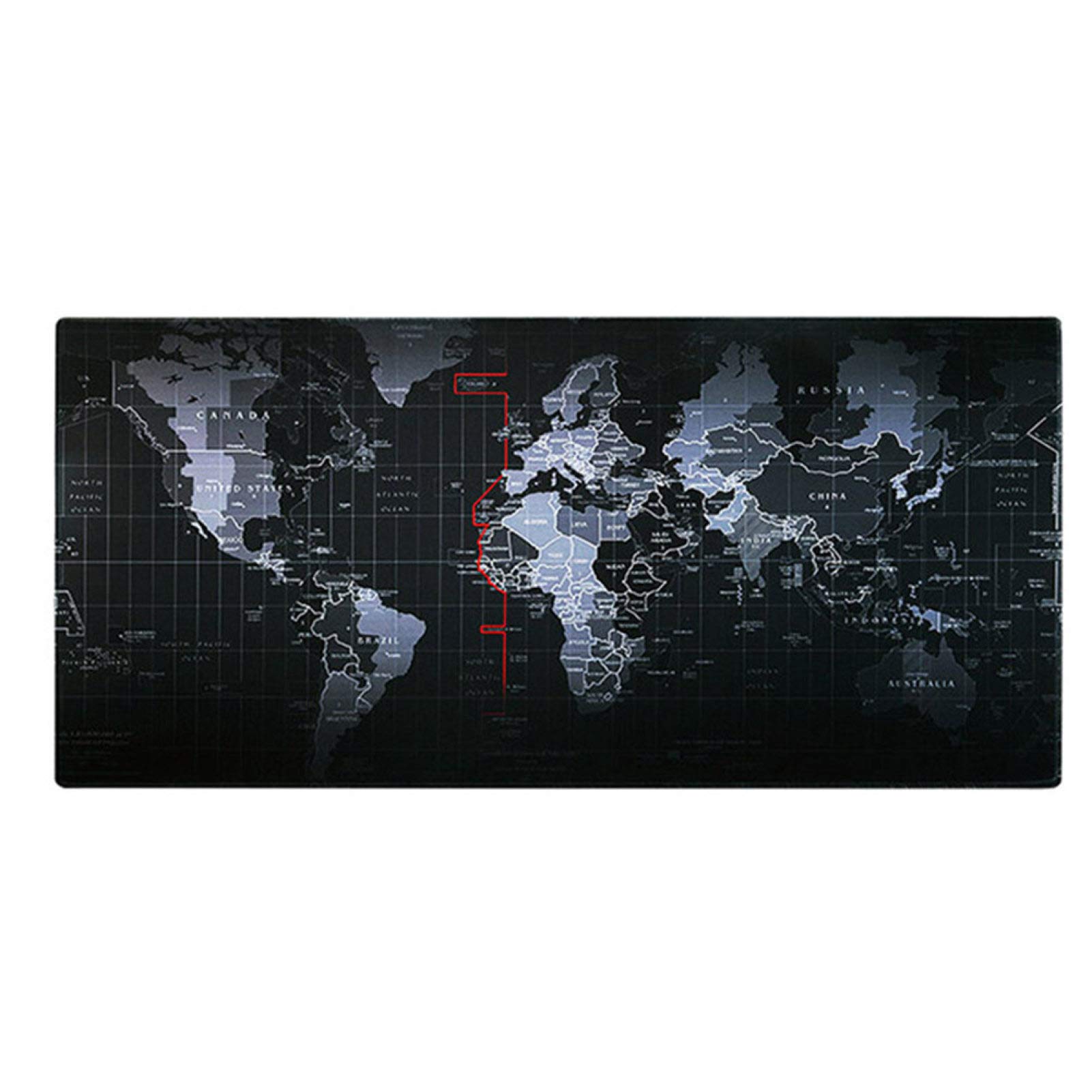 Qiguch66 World Map Gaming Mouse Pad - Non-Slip Large Mouse Mat (300x800x2mm) for PC & Laptop, Perfect for Office Work & Gaming Setup