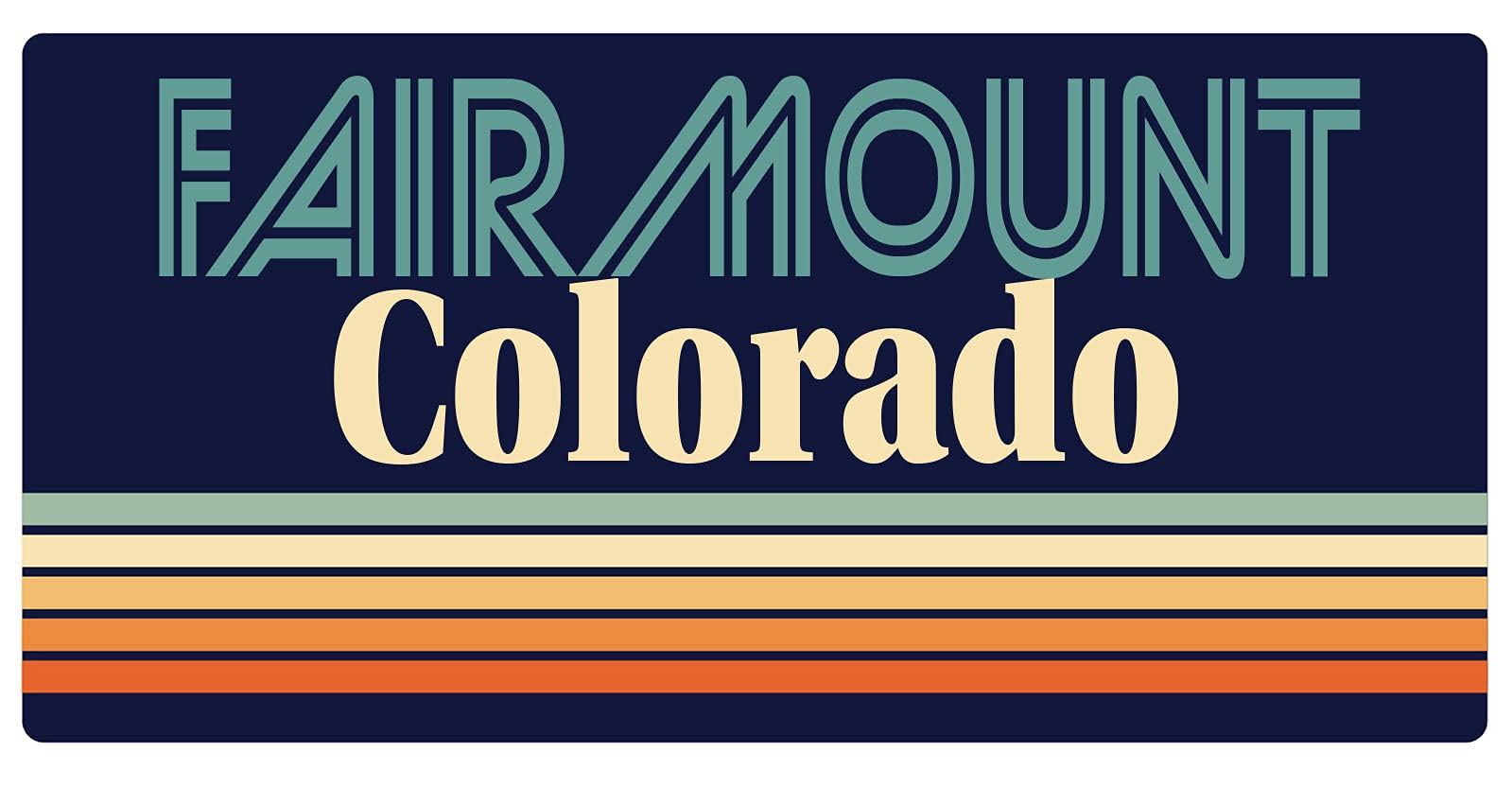 Fairmount Colorado 5 x 2.5-Inch Retro Fridge Magnet - Vintage Souvenir & Collectible for Refrigerators, Lockers & Metal Surfaces - Perfect for Home, Office & Travel Memories