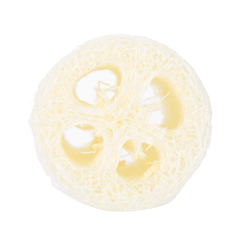 Natural Loofah Bath Sponge - Exfoliating Body Scrubber for Shower & Spa, Dead Skin Remover & Soap Holder, Multi-Purpose Kitchen Cleaning Scrubber (3inch, 6-Pack) - Perfect for Home, Travel & Gifts