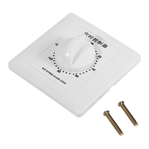 220V AC Countdown Timer Switch - High Power Mechanical Time Switch for Fan, Water Heater & Pump (120 Min) | 86 Panel Mount | Perfect for Home, Office & Workshop Automation