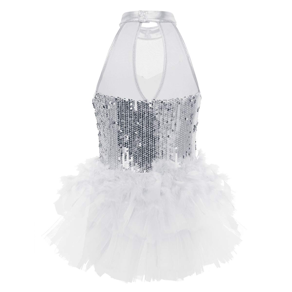 Sparkly Girls Ballet Dance Dress - Sequined Jazz Latin Street Dance Costume for Performances & Active Dancewear | Perfect for Recitals, Competitions & Practice