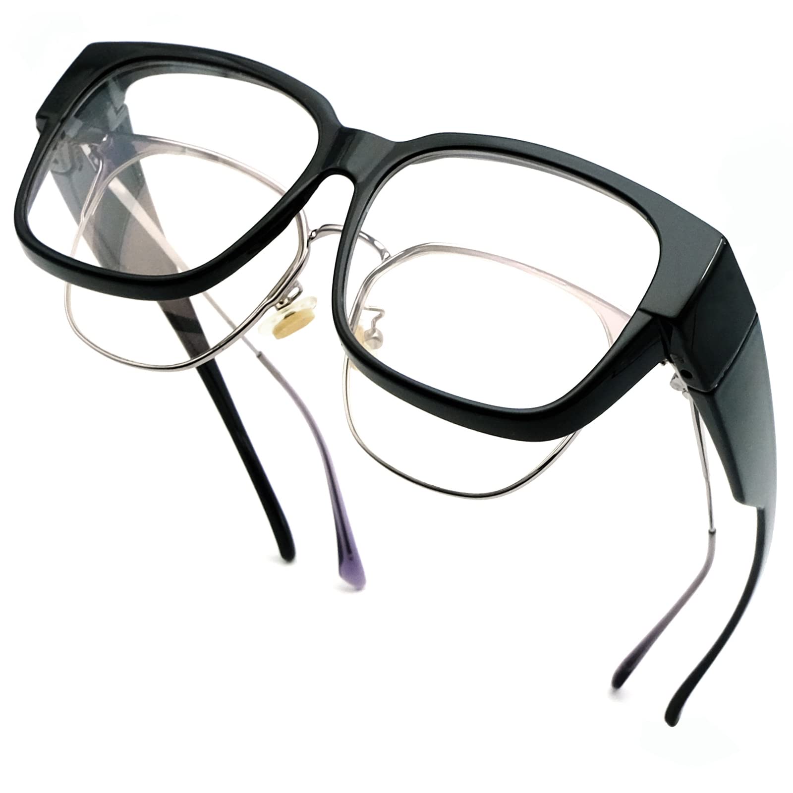 Anti-Fog Blue Light Glasses Over Eyeglasses for Men & Women - Work & Screen Use