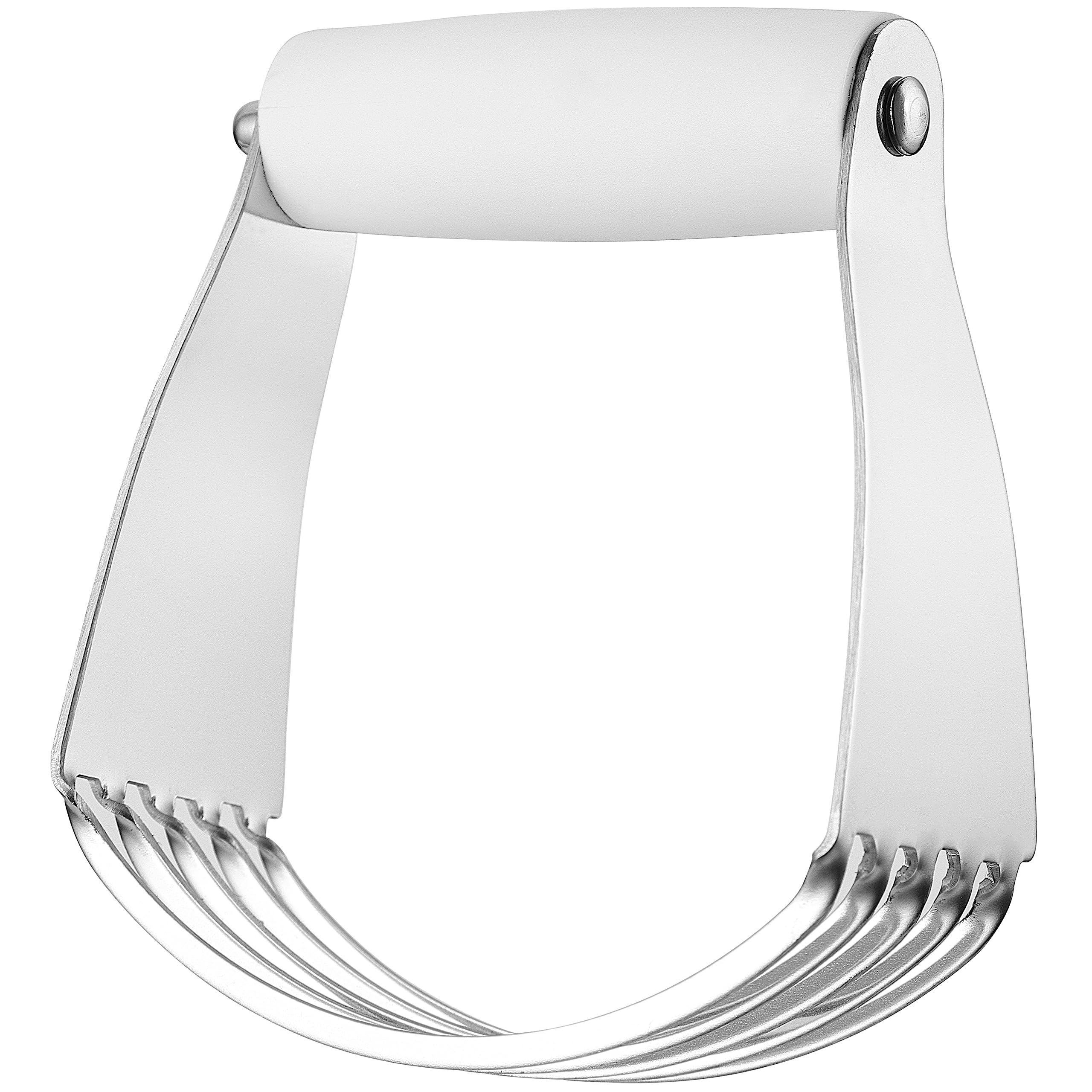 Spring Chef Medium White Dough Blender - Stainless Steel Pastry Cutter with Sharp Blades for Baking, Mixing & Cutting | Dishwasher Safe | Perfect for Pies, Cookies & Pastry Dough