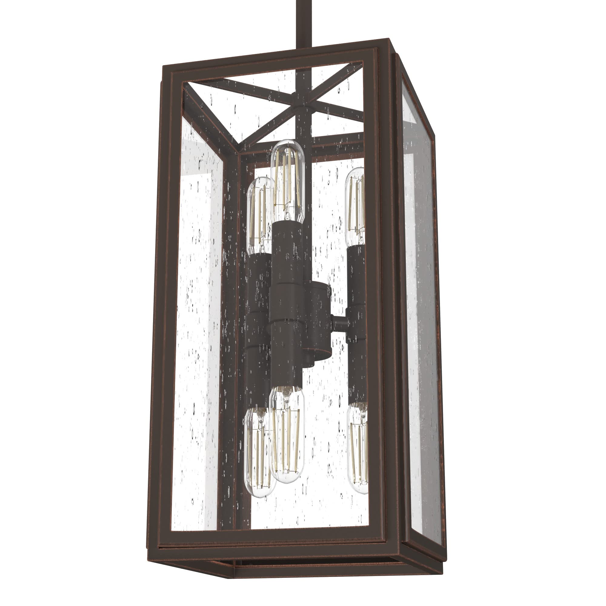 Hunter Fan Company 19975 Felippe Pendant Light - Modern Onyx Bengal Glass Shade with Brushed Nickel Finish | Perfect for Kitchen Island, Dining Room, and Entryway Lighting