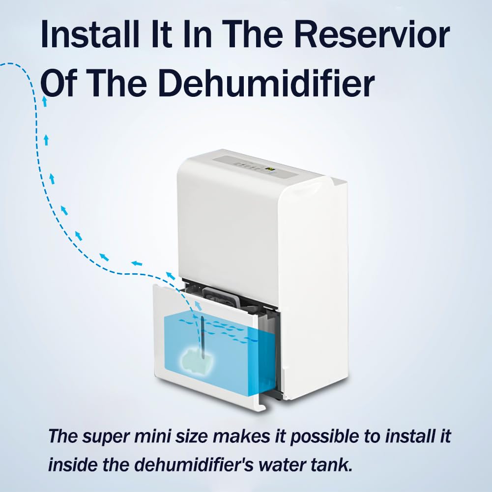 Automatic Small Sump Pump with Water Sensor - 5FT Lift 55GPH 115V/230V Mini Condensate Pump with Float Switch - Water Removal for Dehumidifier, AC, Ice Maker & Basement - Auto On/Off - Perfect for Home, RV & Flood Prevention