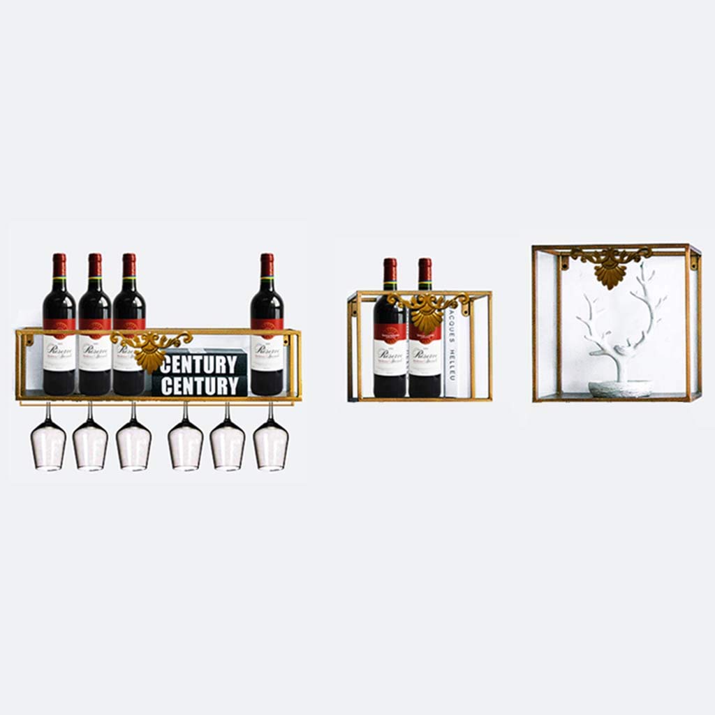 Iron Wall-Mounted Wine Rack - 2-Tier European Style Floating Shelf for Wine Bottles & Glasses - Perfect for Kitchen, Dining Room & Bar Decor - Space-Saving Storage Solution for Home & Restaurant Use