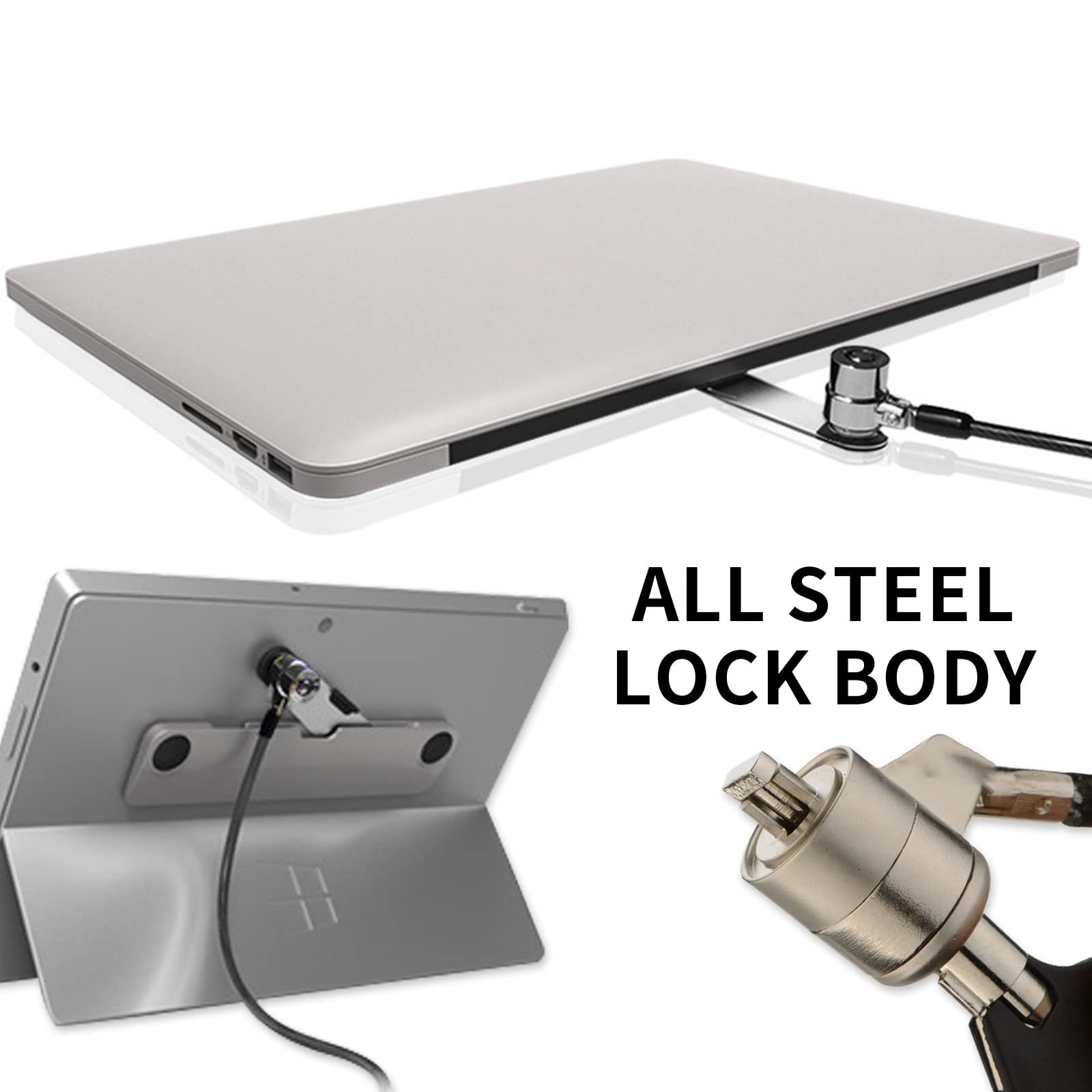 Laptop Cable Lock - Anti Theft Security Cable with Combination Lock for iPad, Tablet, MacBook & Notebooks | Perfect for Office, School & Travel Protection