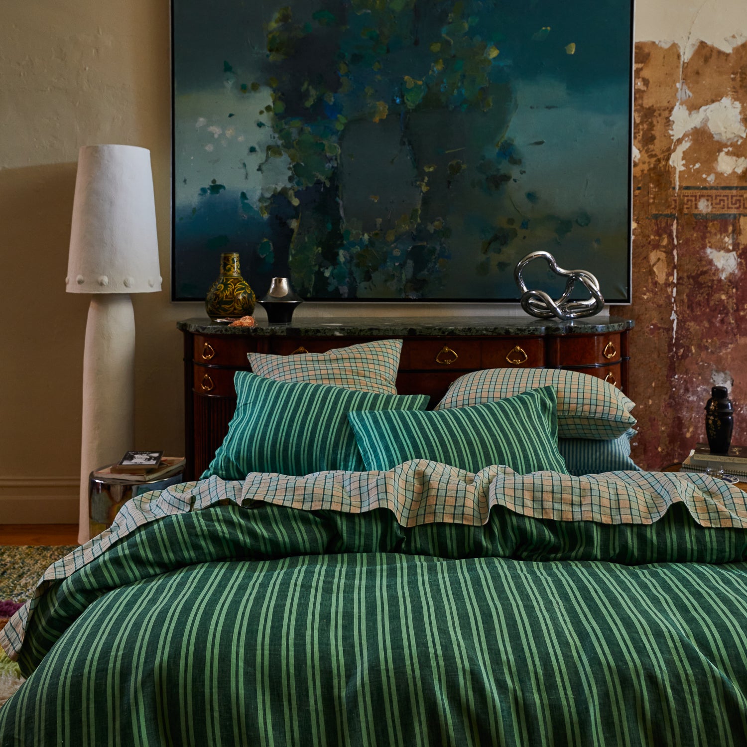 Premium Marquis Linen Bed Sheets Set - 100% Natural Breathable & Soft Jade Green Bedding for Luxury Hotels & Home Use - Perfect for All Seasons & Hot Sleepers