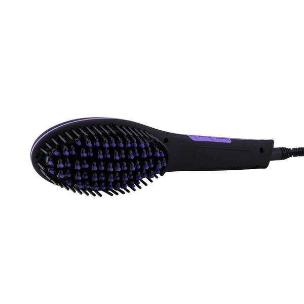 RELAXUS Violet Hair Straightening Brush - Professional Ionic Ceramic Flat Iron for Smooth & Shiny Hair - Perfect for Home & Salon Styling