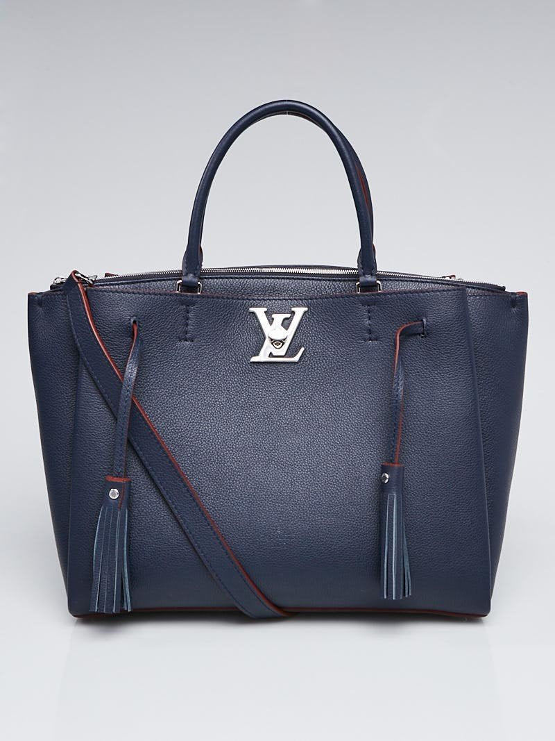 Authentic LV Lockme To Handbag - Luxury Leather Tote Bag in Marine Rouge | Perfect for Work, Travel & Everyday Elegance