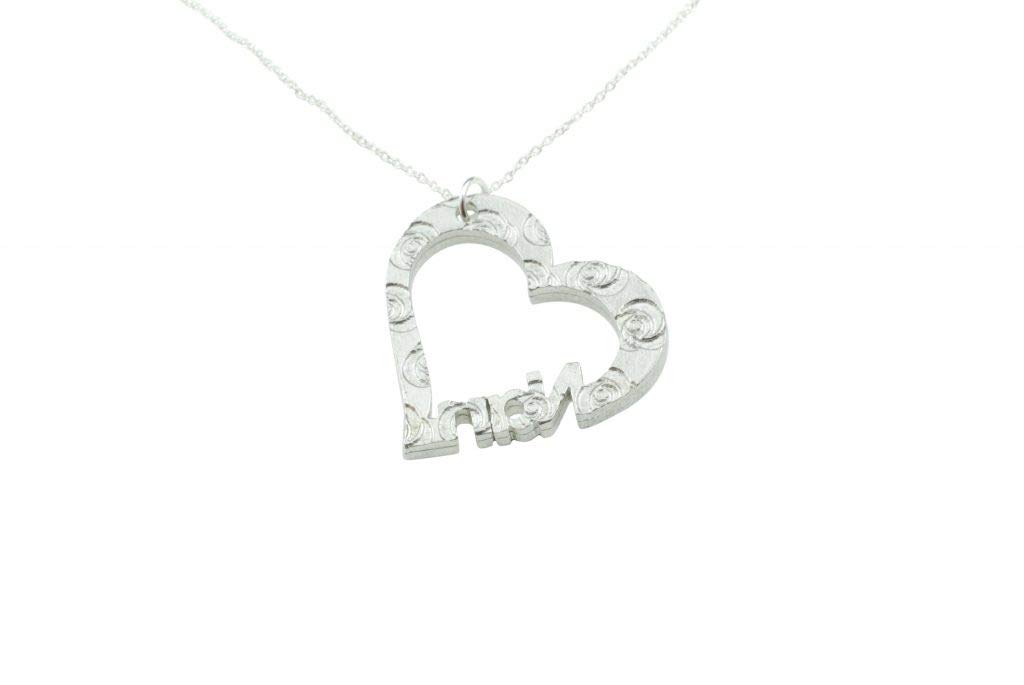 Anniversary Gifts for Her - Sterling Silver Heart Necklace with Nan Engraving | Perfect Mother's Day Present, Birthday Gift for Grandma, Wife & Loved Ones | Elegant Jewelry for Special Occasions & Everyday Wear