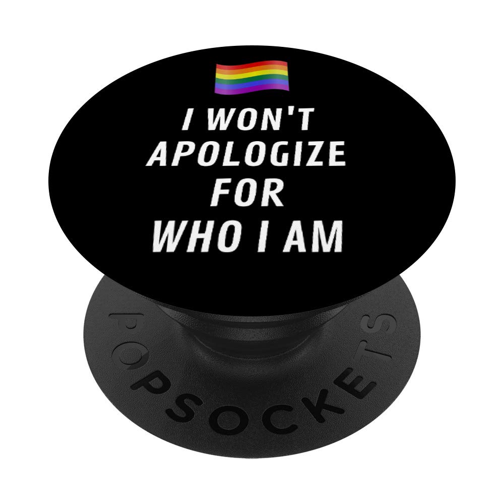 LGBTQ+ Pride Flag PopSocket - Swappable Phone Grip for iPhone, Samsung & Tablets - Celebrate Gay Pride Month & Show Support for LGBTQ Awareness - Perfect for Everyday Use, Parties & Events