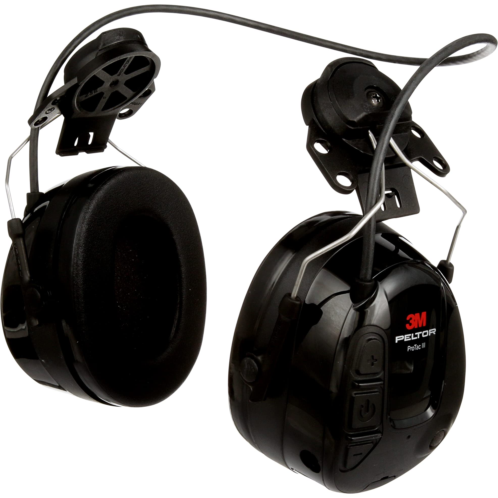 3M PELTOR ProTac III Hearing Protection Headset - 23 dB NRR Noise Reduction, Built-in Microphone, 3.5mm Jack & Wireless Connectivity for Clear Communication | Professional-Grade Ear Protection with Environmental Listening Mode & Hard Hat Compatibility (Model MT13H221P3E, Black) | Ideal for Construction Sites, Shooting Ranges, Industrial Work & Outdoor Activities