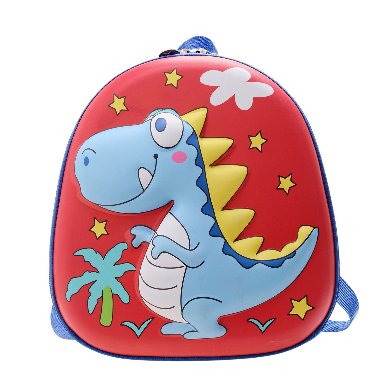 Dinosaur Backpack for Girls - Cute Cartoon School Backpack with Sequins & Zipper, Fashion Kids Bag for Students (Red, One Size) - Perfect for School, Travel & Daily Use