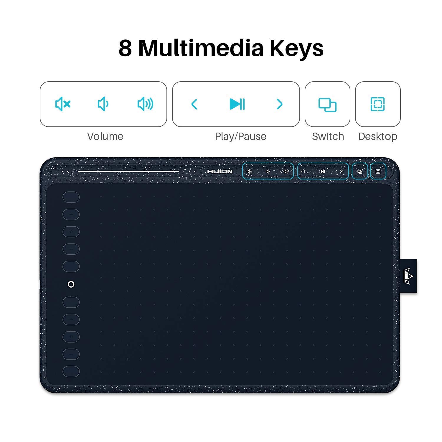 Huion HS611 Graphics Drawing Tablet with Tilt Function - Android Supported Digital Art Pen Tablet & ST300 Adjustable Stand | Perfect for Digital Artists, Illustrators, and Designers Working on Android Devices or PC