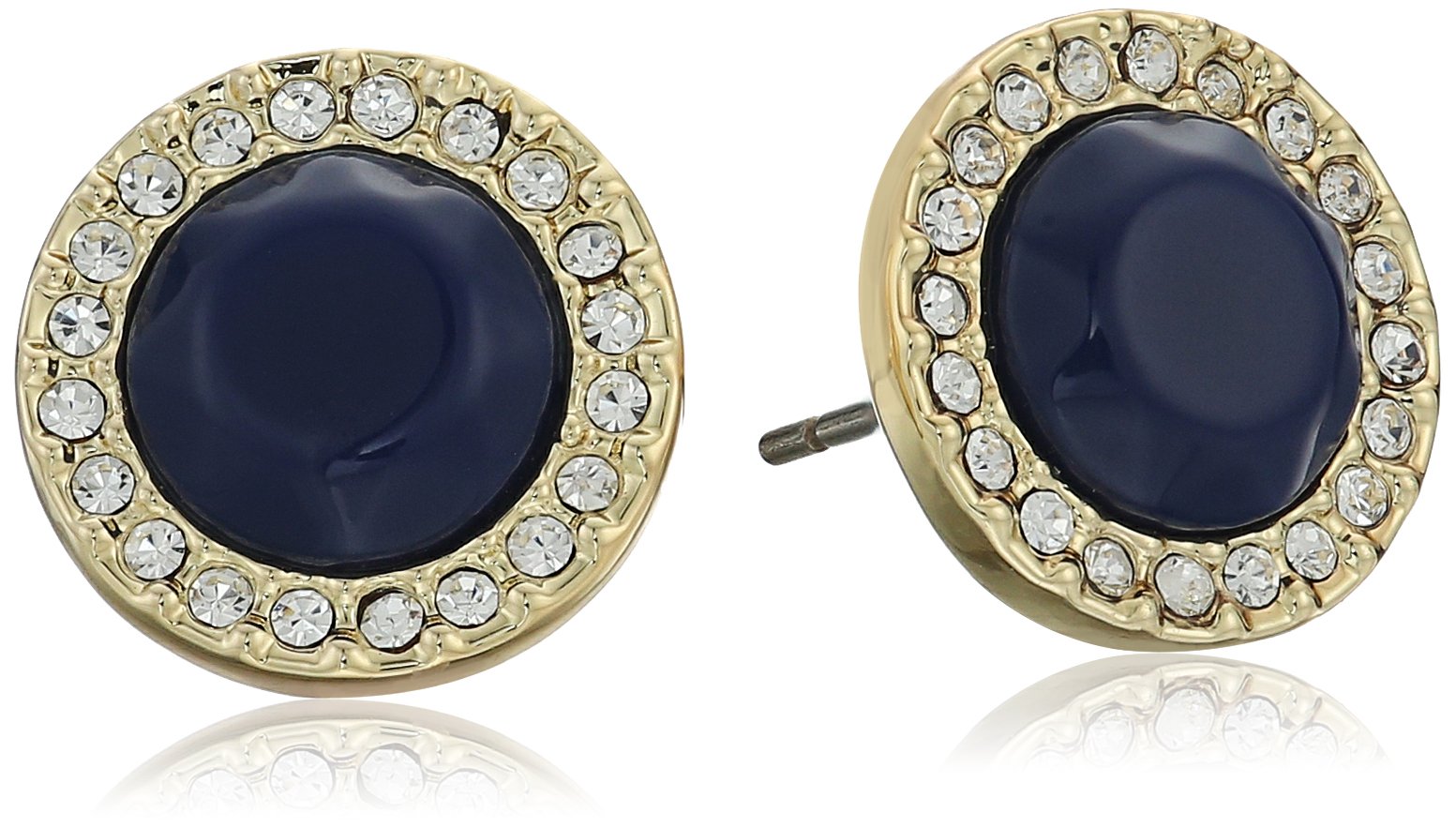 Karen Kane Into The Night Stud Earrings – Elegant Silver-Tone Stud Earrings for Women, Perfect for Evening Parties, Date Nights & Special Occasions