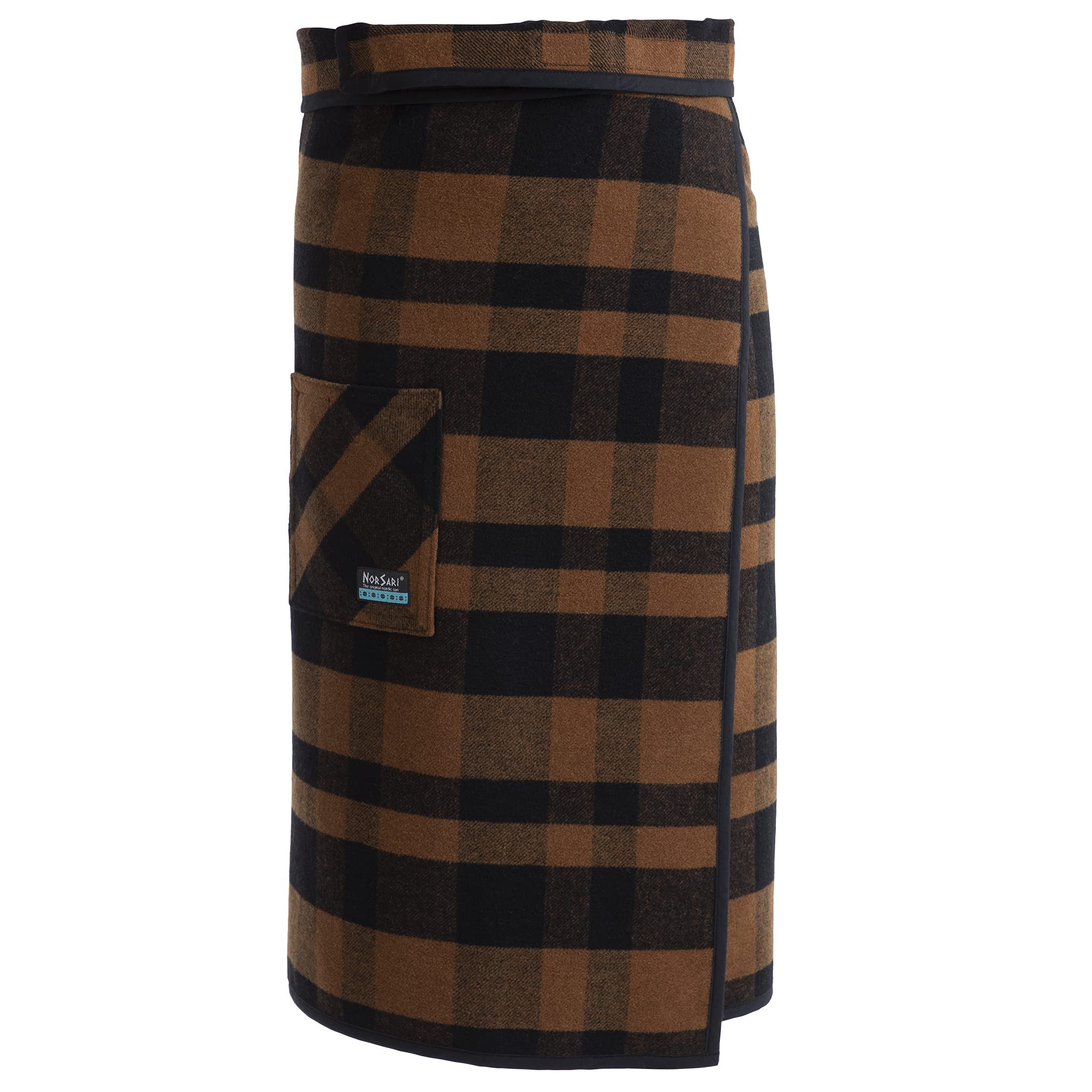 NorSari Cozy Fleece Blanket & Wearable Wrap – Soft Camel Check & Bullseye Pattern – Perfect for Travel, Lounging, and Outdoor Adventures