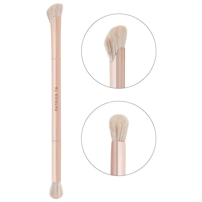 Patrick TA Precision Dual Ended Nose Contour Brush - Professional Makeup Brush for Highlighting & Contouring - Perfect for Bridal, Photo Shoots & Everyday Makeup