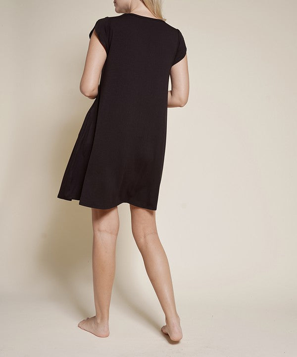 Elegant Bamboo Tulip Sleeve Dress for Women - Flowy Summer Dress for Beach, Wedding & Casual Wear