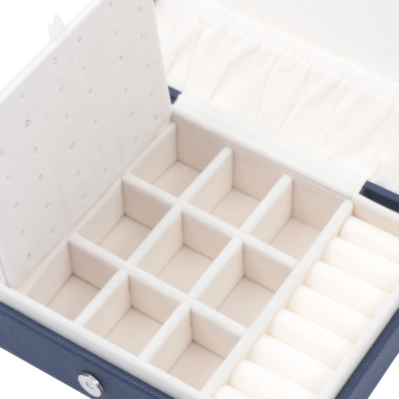 Premium PU Leather Jewelry Box Organizer - Earring & Necklace Display Case with Travel Storage | Perfect for Home Vanity, Gift Presentation & Travel Accessories Organization