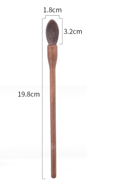 Premium Walnut Makeup Brush Set - Natural Wood Handle, Soft Vegan Bristles for Flawless Makeup Application - Perfect for Professional Artists & Home Beauty Routines