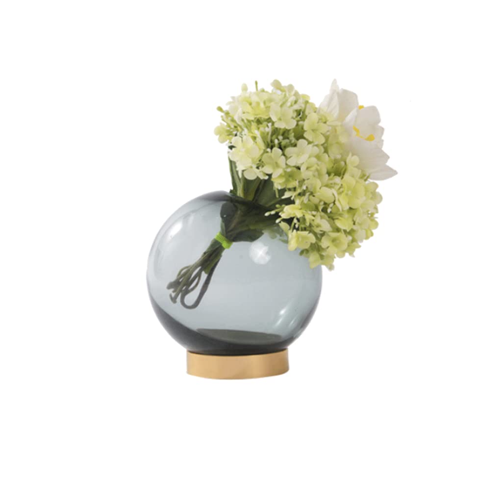 NNR Artificial Flowers Bouquet with Glass Vase - Realistic Fake Plants for Home, Office, Wedding & Party Decor - Perfect for Table Centerpieces, Shelf Displays and Garden Decorations