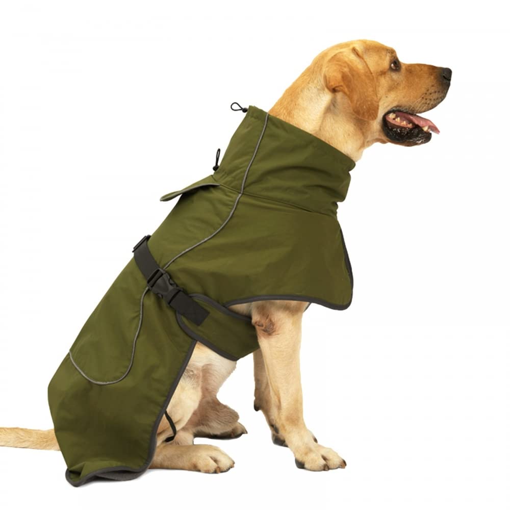 DONGKER Windproof Waterproof Dog Winter Coat with Reflective Strips & Adjustable Buckle - Warm Vest for Small, Medium & Large Dogs - Perfect for Outdoor Walks, Hiking & Cold Weather Protection