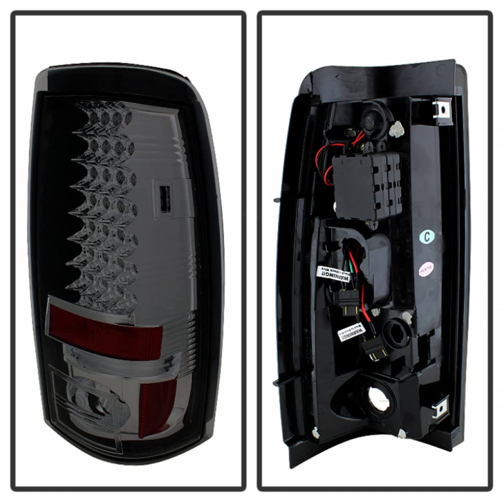 2003-2006 GMC Sierra 2500 HD LED Tail Lights Pair - Smoke Lens for Stepside Models (Part# 5001764) | Upgrade Your Truck's Style & Visibility for Night Driving & Towing