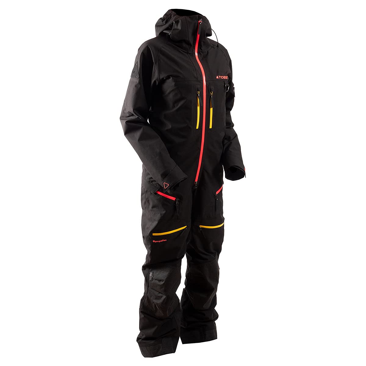 Tobe Women's Ekta Snowmobile Monosuit Shell - Waterproof & Windproof Winter Jacket for Snow Sports (Jet Black Pink, X-Small) | Ideal for Skiing, Snowboarding & Cold Weather Adventures
