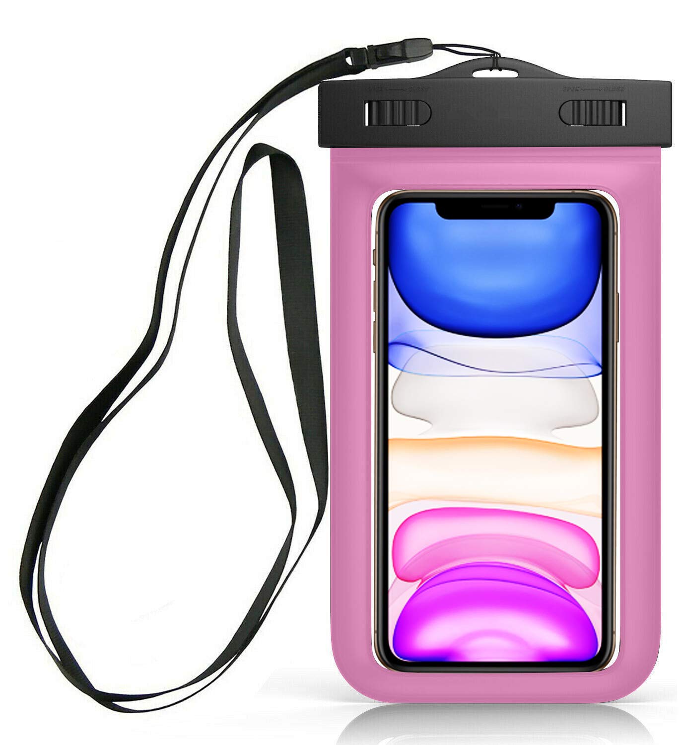 **Sovica IPX8 Waterproof Case for Huawei P Smart - Submersible Phone Pouch, Durable Waterproof Bag for Swimming, Beach, Kayaking (Pink)**