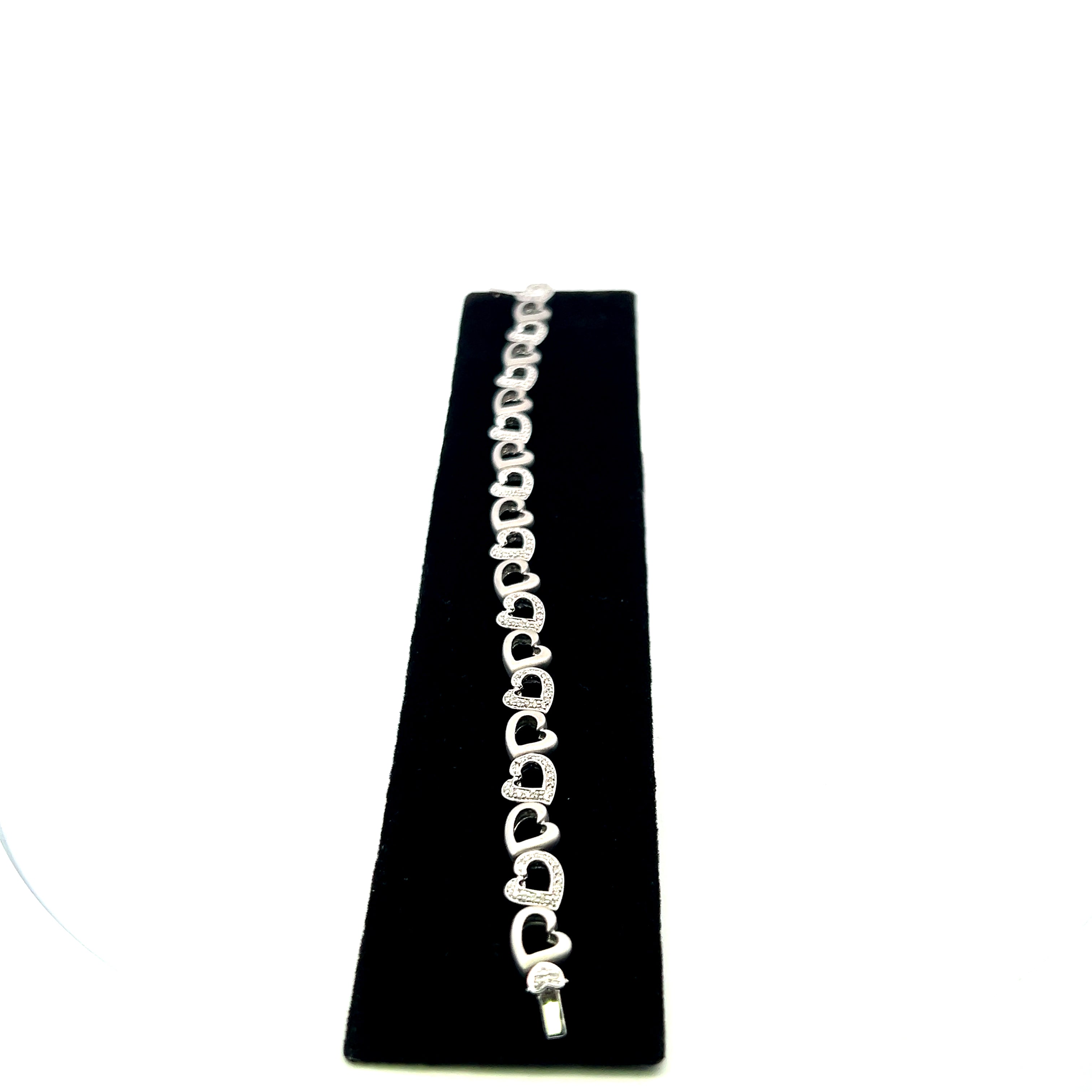 0.76 Carat Round Brilliant I SI1 Diamond 18K White Gold Link Bracelet for Women - Elegant Tennis Bracelet for Anniversary, Wedding & Special Occasion Gifts