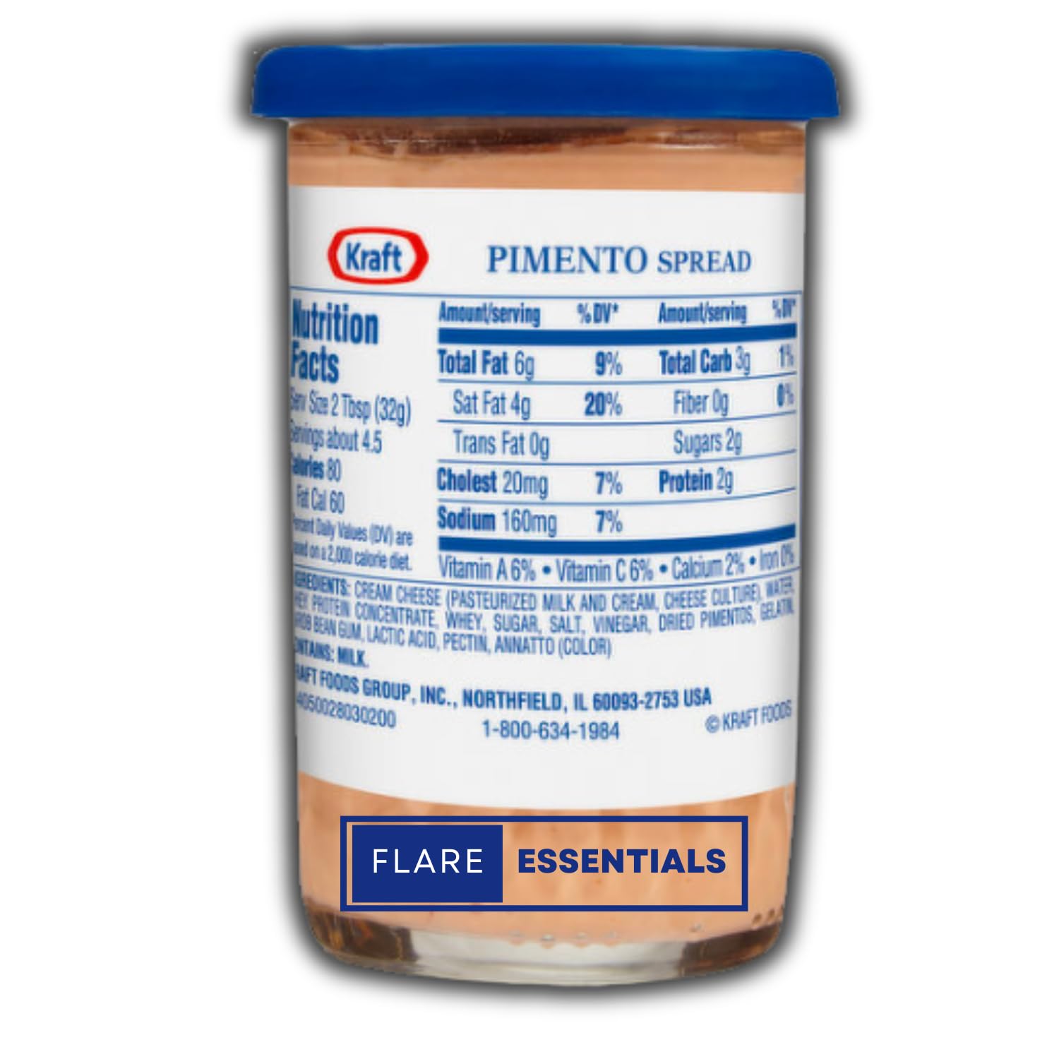 Kraft Pimento Spread with Philadelphia Cream Cheese - 5 oz Jar Bundle with Spreaders & Cheese Knife - Perfect for Crackers, Sandwiches, and Charcuterie Boards