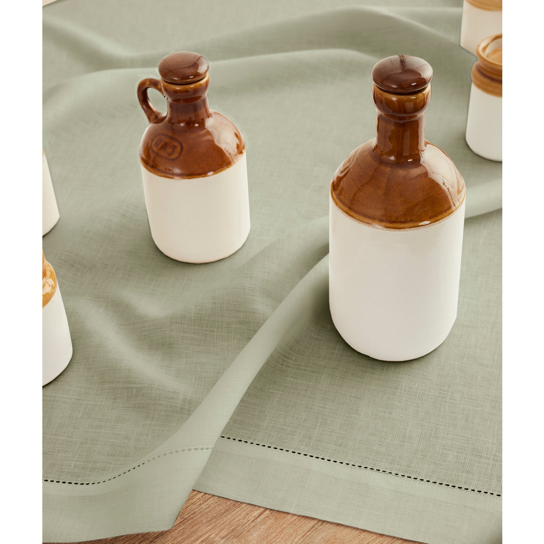 Classic Hemstitch Table Throw - Elegant Linen Table Runner for Dining Room Decor, Wedding & Holiday Table Settings