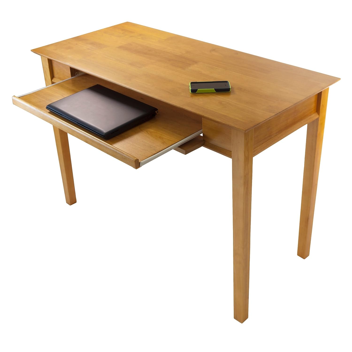 Winsome Wood Studio Home Office Desk in Honey Finish - Perfect for Small Spaces, Remote Work & Study